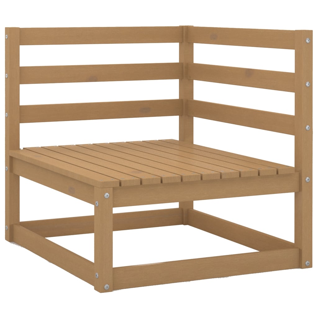 Set Divani da Giardino 2 pz Miele in Legno Massello di Pino - homemem39