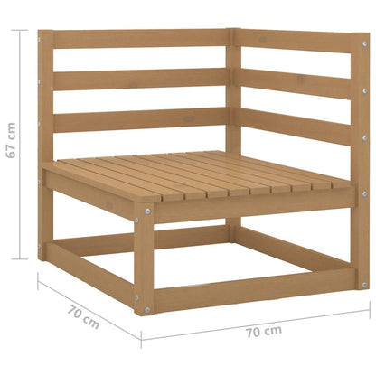 Set Divani da Giardino 2 pz Miele in Legno Massello di Pino - homemem39