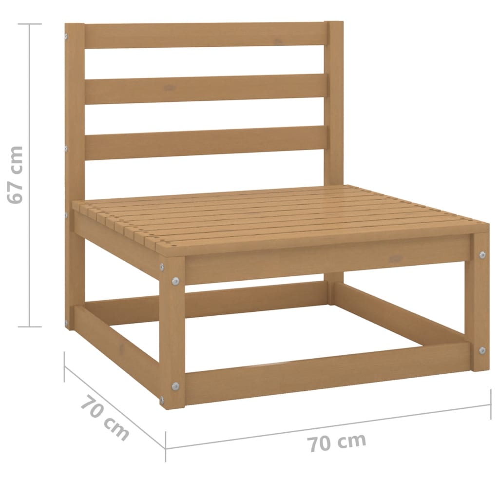 Set Divani da Giardino 2 pz Miele in Legno Massello di Pino - homemem39