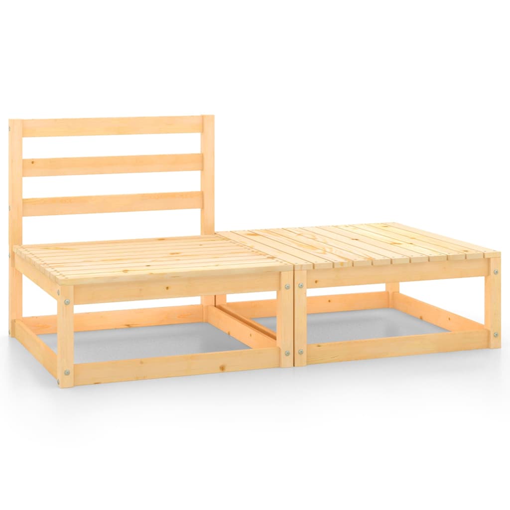 Set Divani da Giardino 2 pz in Legno Massello di Pino - homemem39