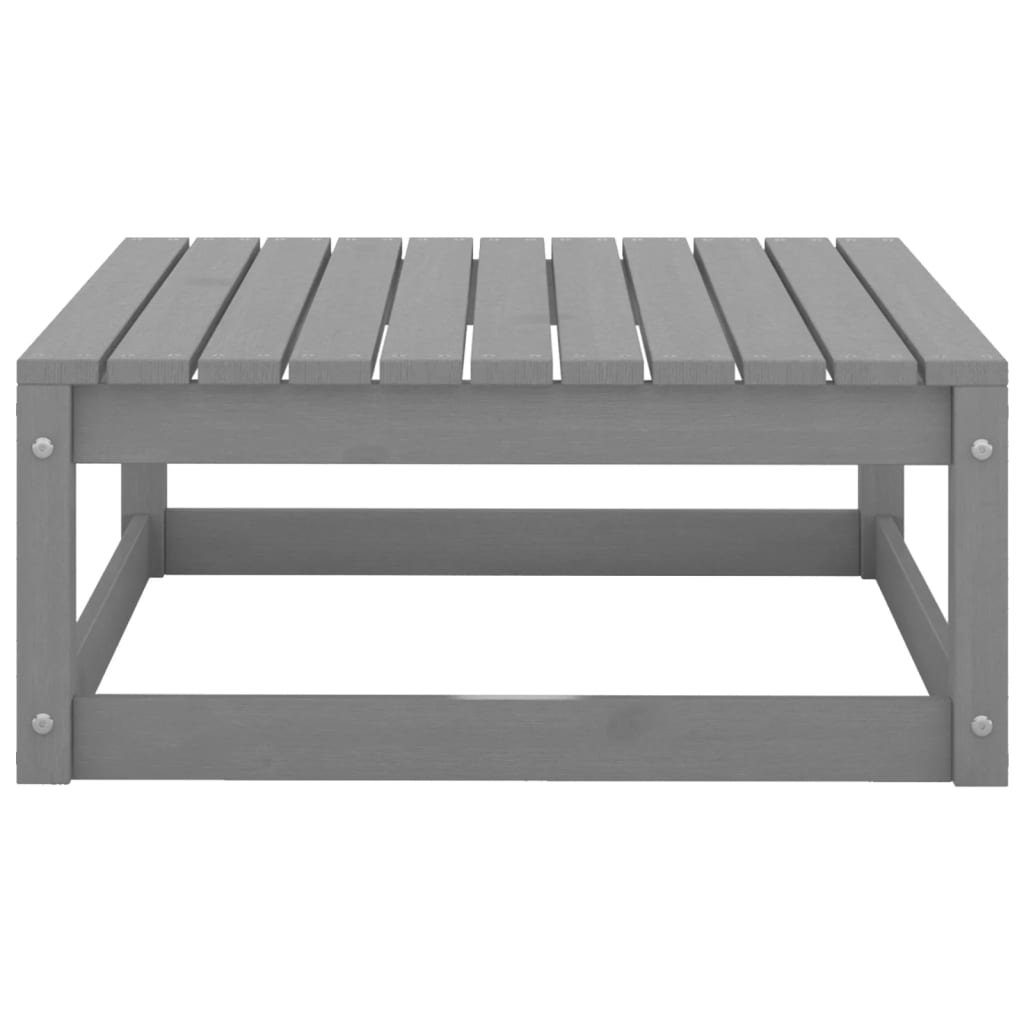 Set Divani da Giardino 3 pz Grigio in Legno Massello di Pino - homemem39