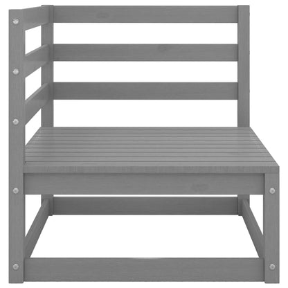 Set Divani da Giardino 3 pz Grigio in Legno Massello di Pino - homemem39