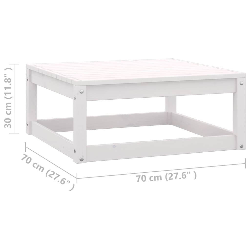 Set Divani da Giardino 3 pz Cuscini Legno Massello Pino Bianco - homemem39