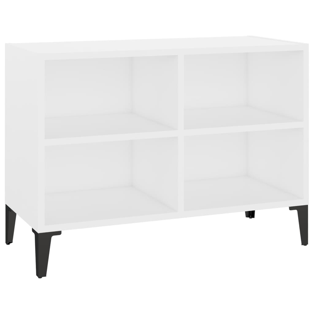 Mobile TV con Gambe in Metallo Bianco 69,5x30x50 cm - homemem39