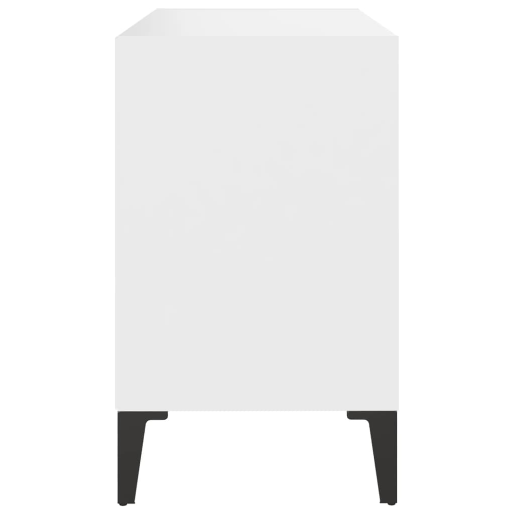 Mobile TV con Gambe in Metallo Bianco 69,5x30x50 cm - homemem39