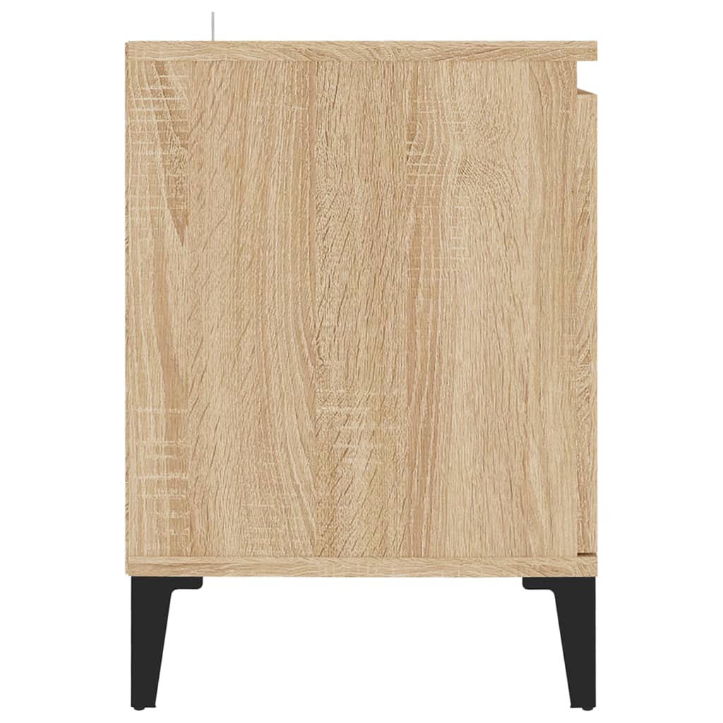 Mobile TV con Gambe in Metallo Rovere Sonoma 103,5x35x50 cm - homemem39