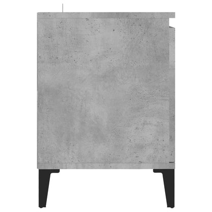 Mobile TV con Gambe in Metallo Grigio Cemento 103,5x35x50 cm - homemem39