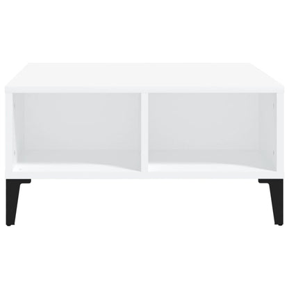 Tavolino da Salotto Bianco 60x60x30 cm in Truciolato - homemem39
