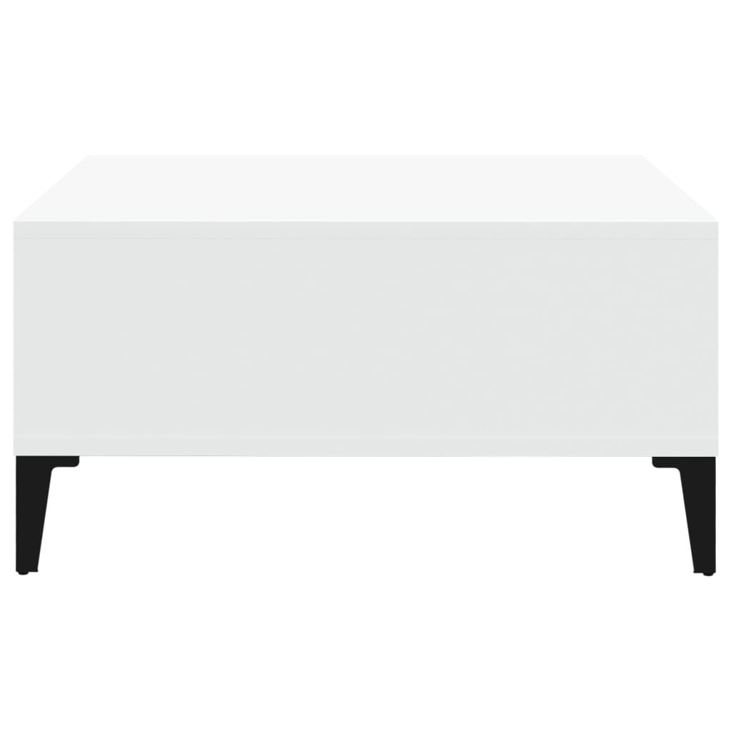 Tavolino da Salotto Bianco 60x60x30 cm in Truciolato - homemem39