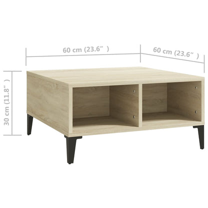 Tavolino da Salotto Rovere Sonoma 60x60x30 cm in Truciolato - homemem39