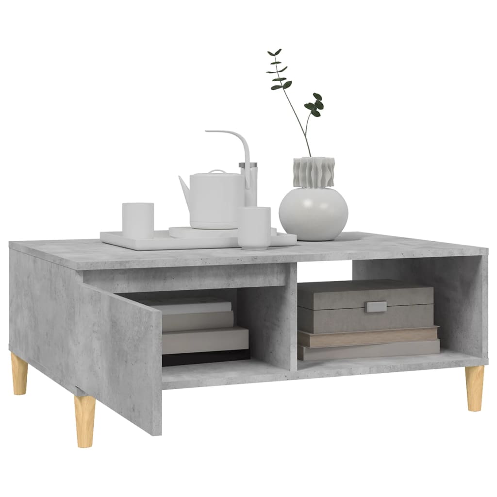 Tavolino da Salotto Grigio Cemento 90x60x35 cm in Truciolato - homemem39