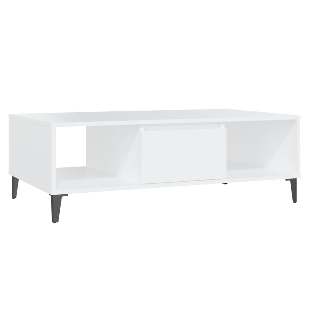 Tavolino da Salotto Bianco 103,5x60x35 cm in Truciolato - homemem39