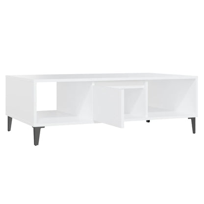 Tavolino da Salotto Bianco 103,5x60x35 cm in Truciolato - homemem39