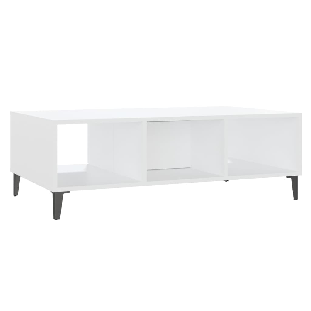 Tavolino da Salotto Bianco 103,5x60x35 cm in Truciolato - homemem39