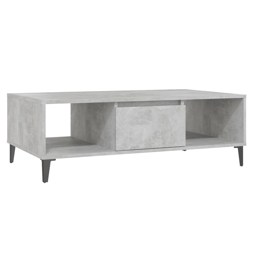Tavolino da Salotto Grigio Cemento 103,5x60x35 cm in Truciolato - homemem39