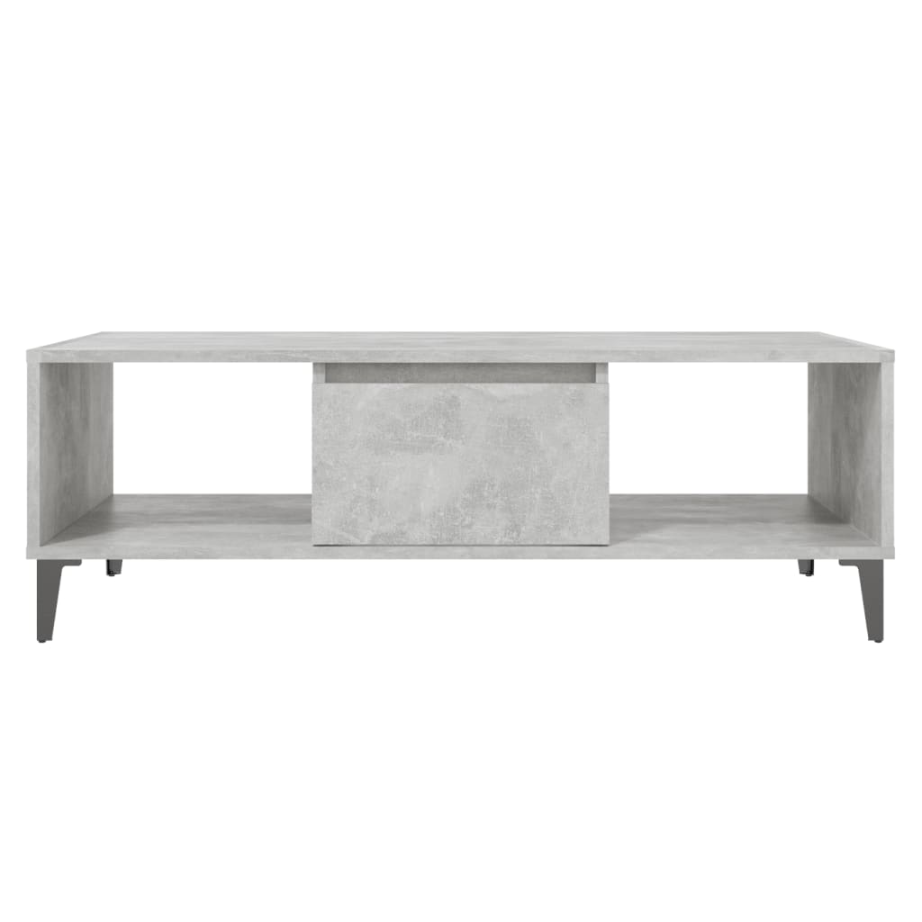 Tavolino da Salotto Grigio Cemento 103,5x60x35 cm in Truciolato - homemem39