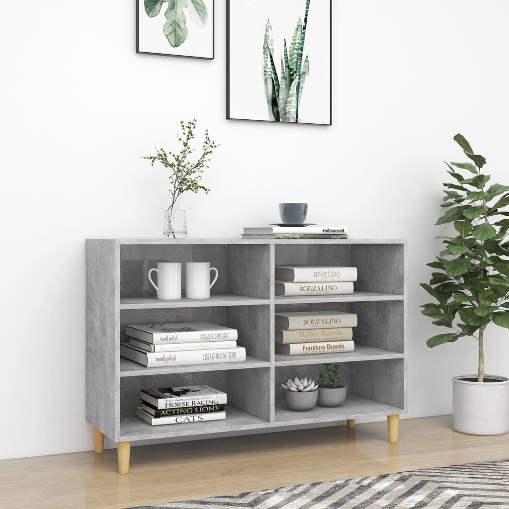 Credenza Grigio Cemento 103,5x35x70 cm in Truciolato - homemem39