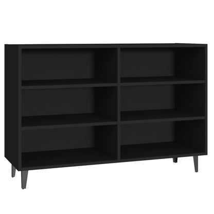 Credenza Nera 103,5x35x70 cm in Truciolato - homemem39