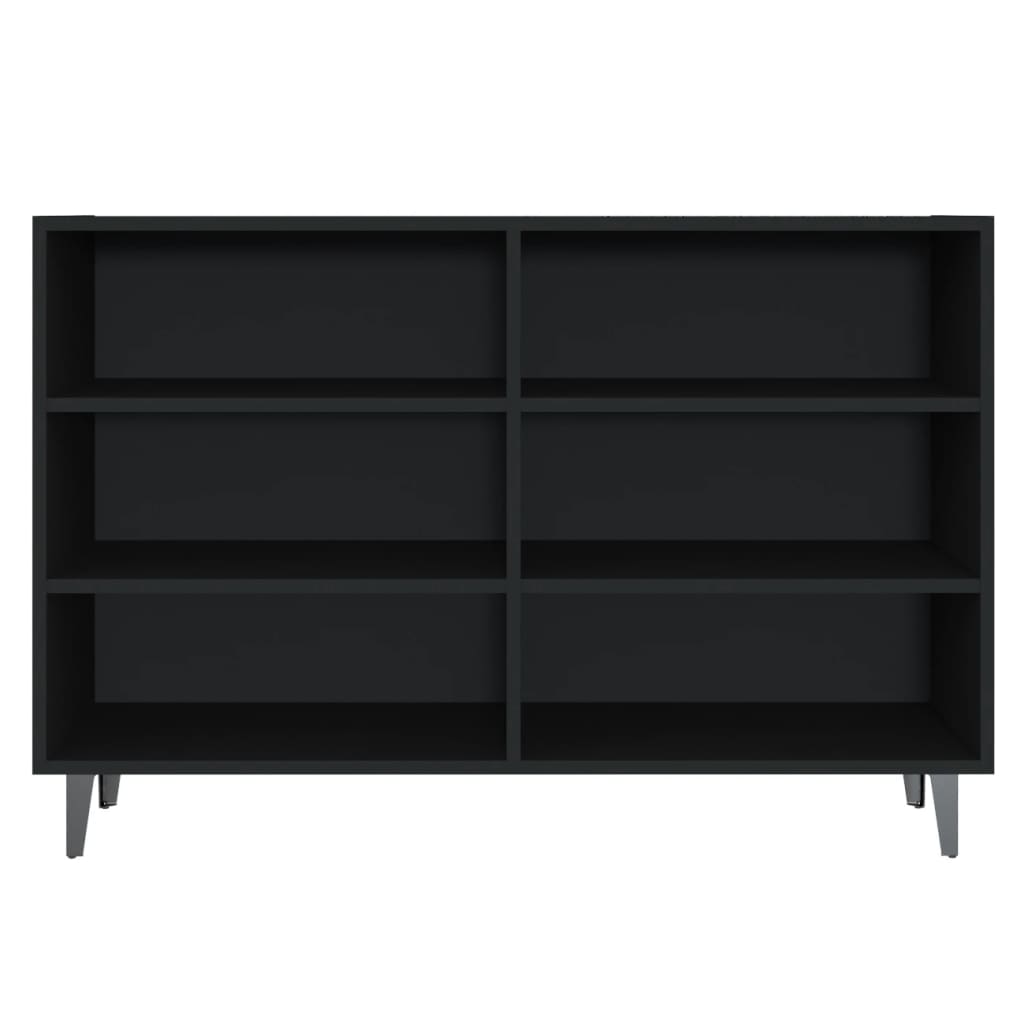 Credenza Nera 103,5x35x70 cm in Truciolato - homemem39