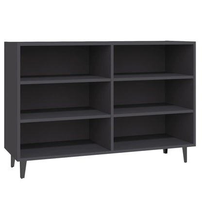 Credenza Grigia 103,5x35x70 cm in Truciolato - homemem39