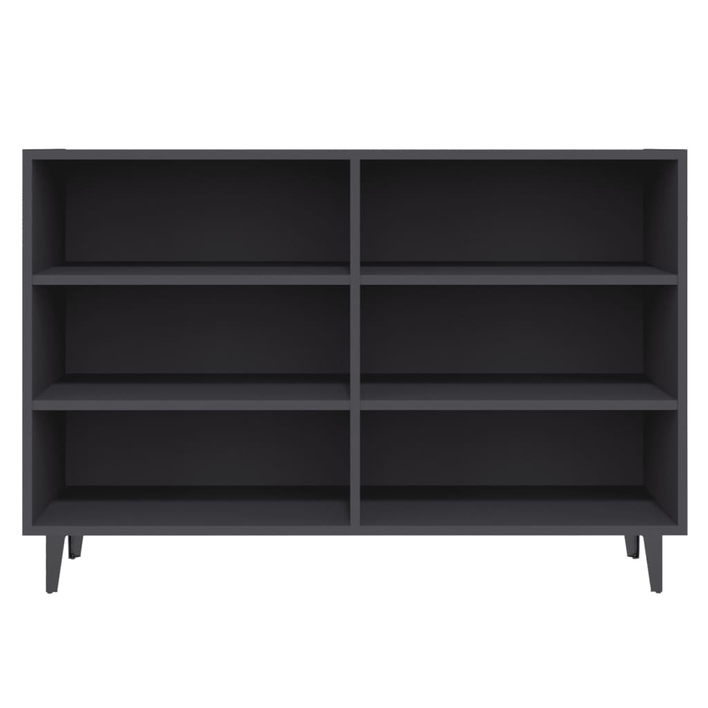 Credenza Grigia 103,5x35x70 cm in Truciolato - homemem39