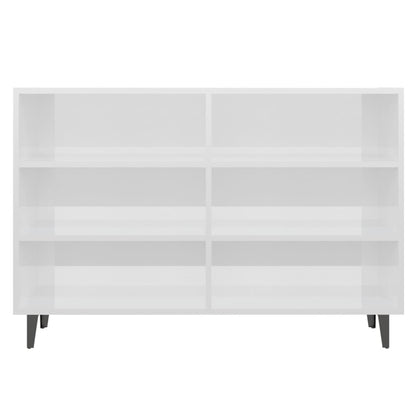 Credenza Bianco Lucido 103,5x35x70 cm in Truciolato - homemem39