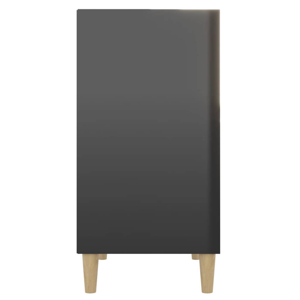 Credenza Nero Lucido 57x35x70 cm in Truciolato - homemem39