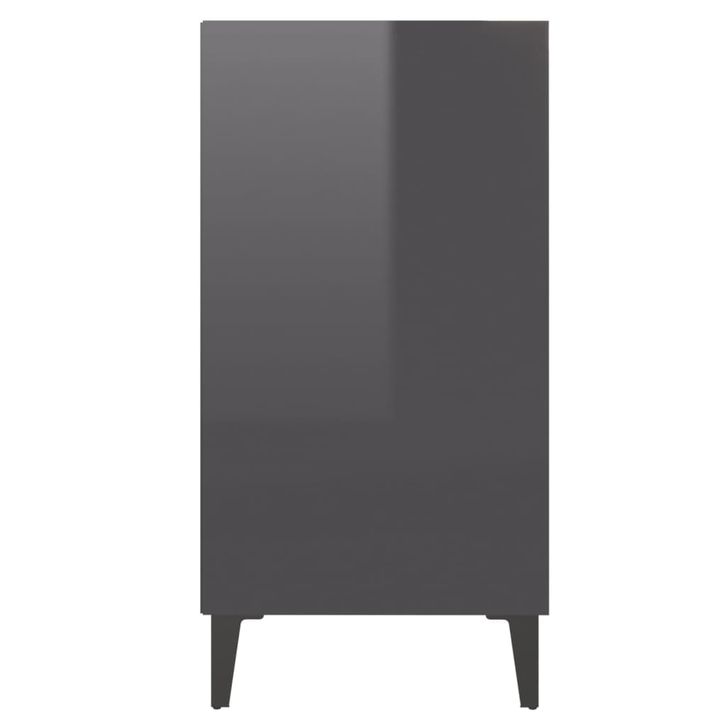 Credenza Grigio Lucido 57x35x70 cm in Truciolato - homemem39