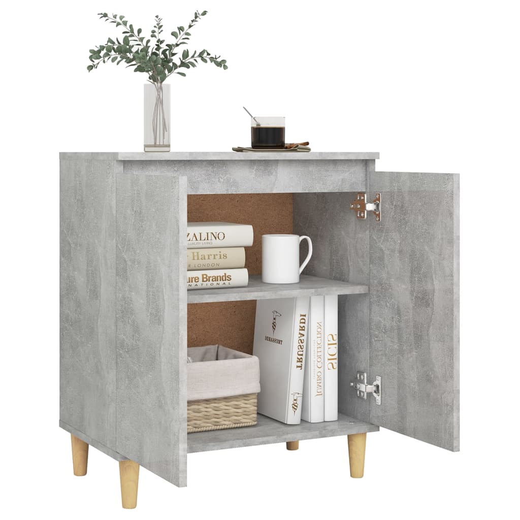 Credenza e Gambe in Legno Grigio Cemento 60x35x70cm Truciolato - homemem39