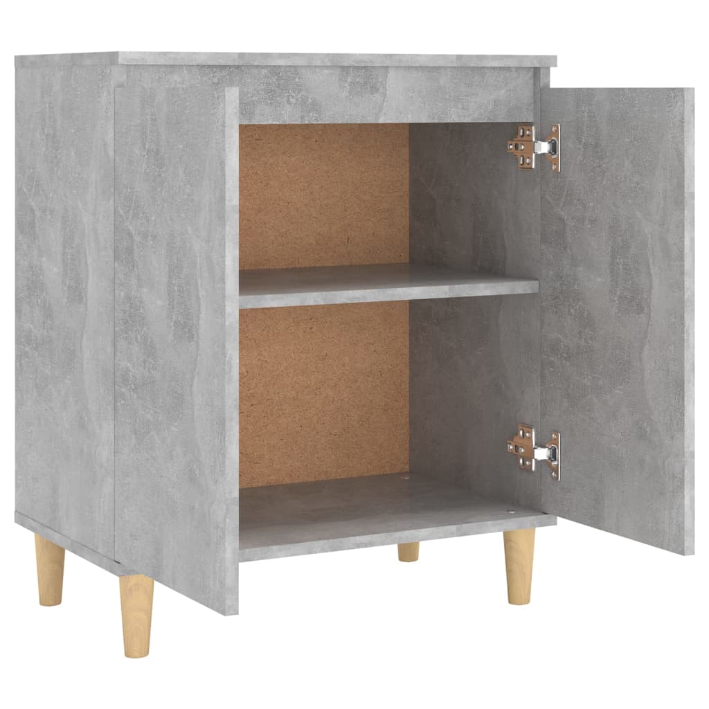 Credenza e Gambe in Legno Grigio Cemento 60x35x70cm Truciolato - homemem39