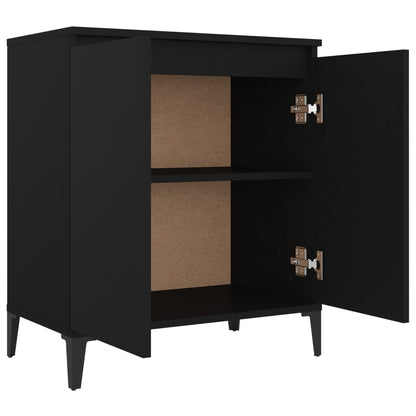 Credenza Nera 60x35x70 cm in Truciolato - homemem39