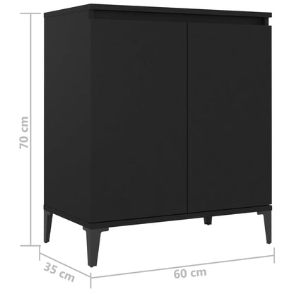 Credenza Nera 60x35x70 cm in Truciolato - homemem39