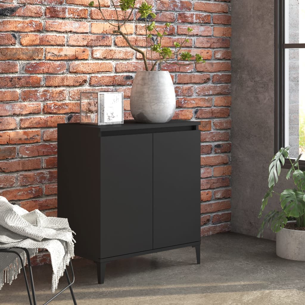 Credenza Nera 60x35x70 cm in Truciolato - homemem39