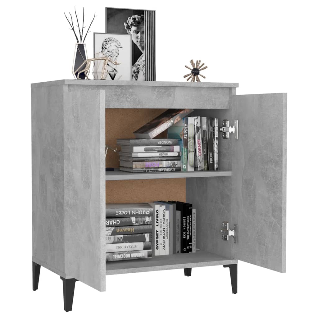 Credenza Grigio Cemento 60x35x70 cm in Truciolato - homemem39