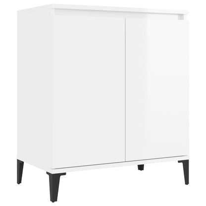 Credenza Bianco Lucido 60x35x70 cm in Truciolato - homemem39