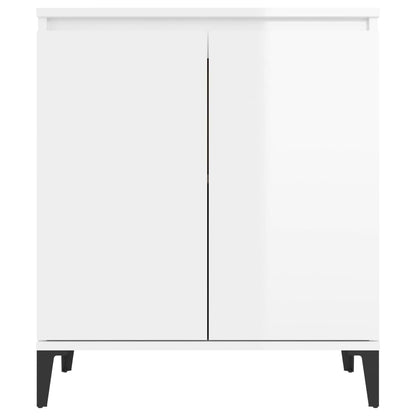 Credenza Bianco Lucido 60x35x70 cm in Truciolato - homemem39