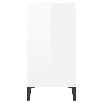 Credenza Bianco Lucido 60x35x70 cm in Truciolato - homemem39