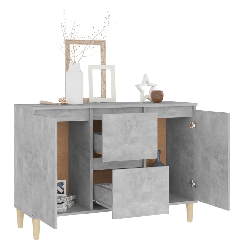 Credenza Grigio Cemento 103,5x35x70 cm in Truciolato - homemem39