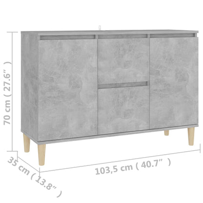 Credenza Grigio Cemento 103,5x35x70 cm in Truciolato - homemem39