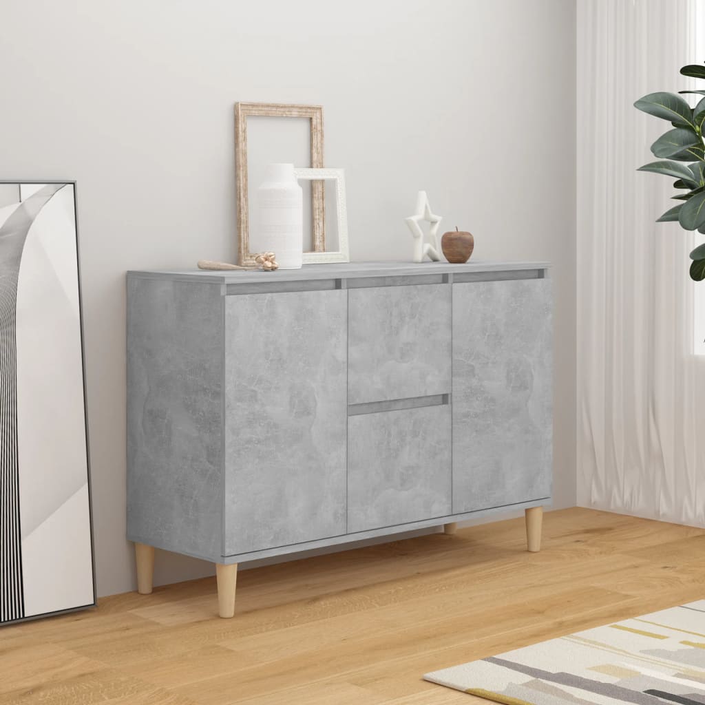 Credenza Grigio Cemento 103,5x35x70 cm in Truciolato - homemem39