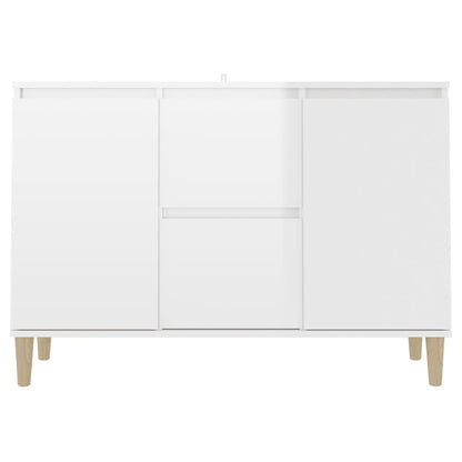 Credenza Bianco Lucido 103,5x35x70 cm in Legno Multistrato - homemem39