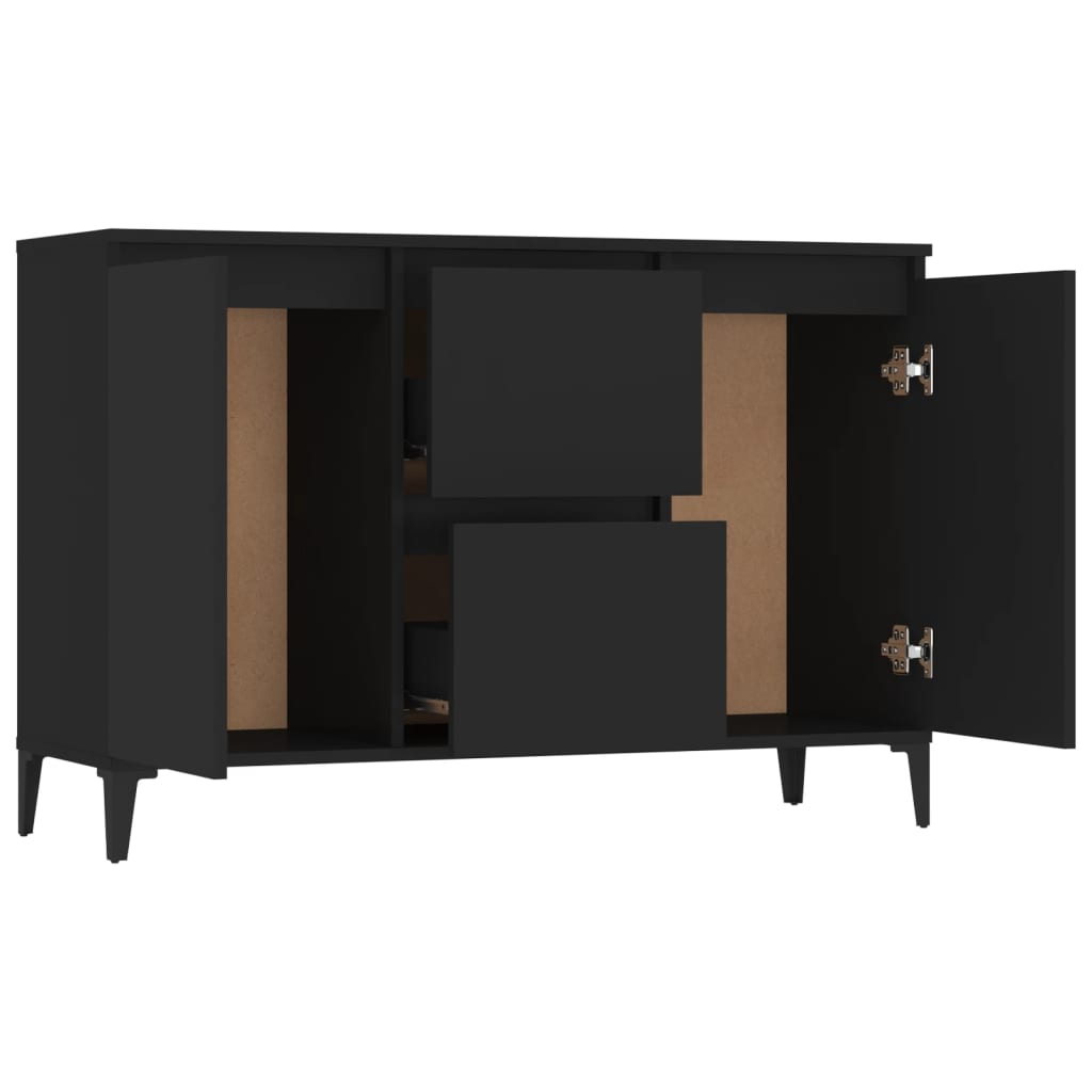 Credenza Nera 104x35x70 cm in Truciolato - homemem39