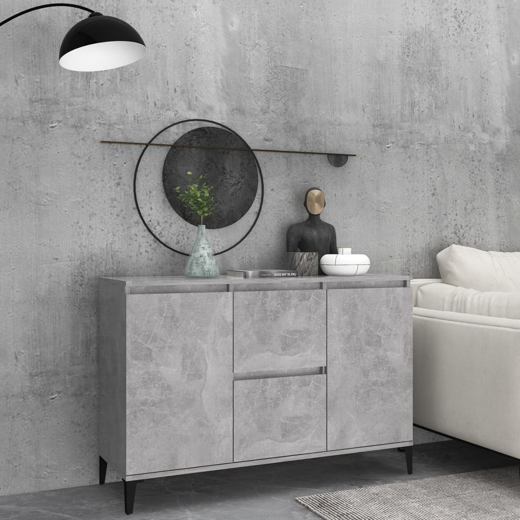 Credenza Grigio Cemento 104x35x70 cm in Truciolato - homemem39