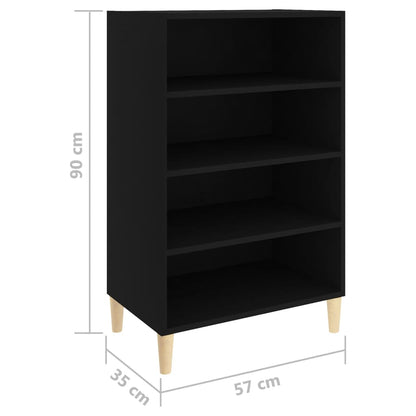 Credenza Nera 57x35x90 cm in Truciolato - homemem39