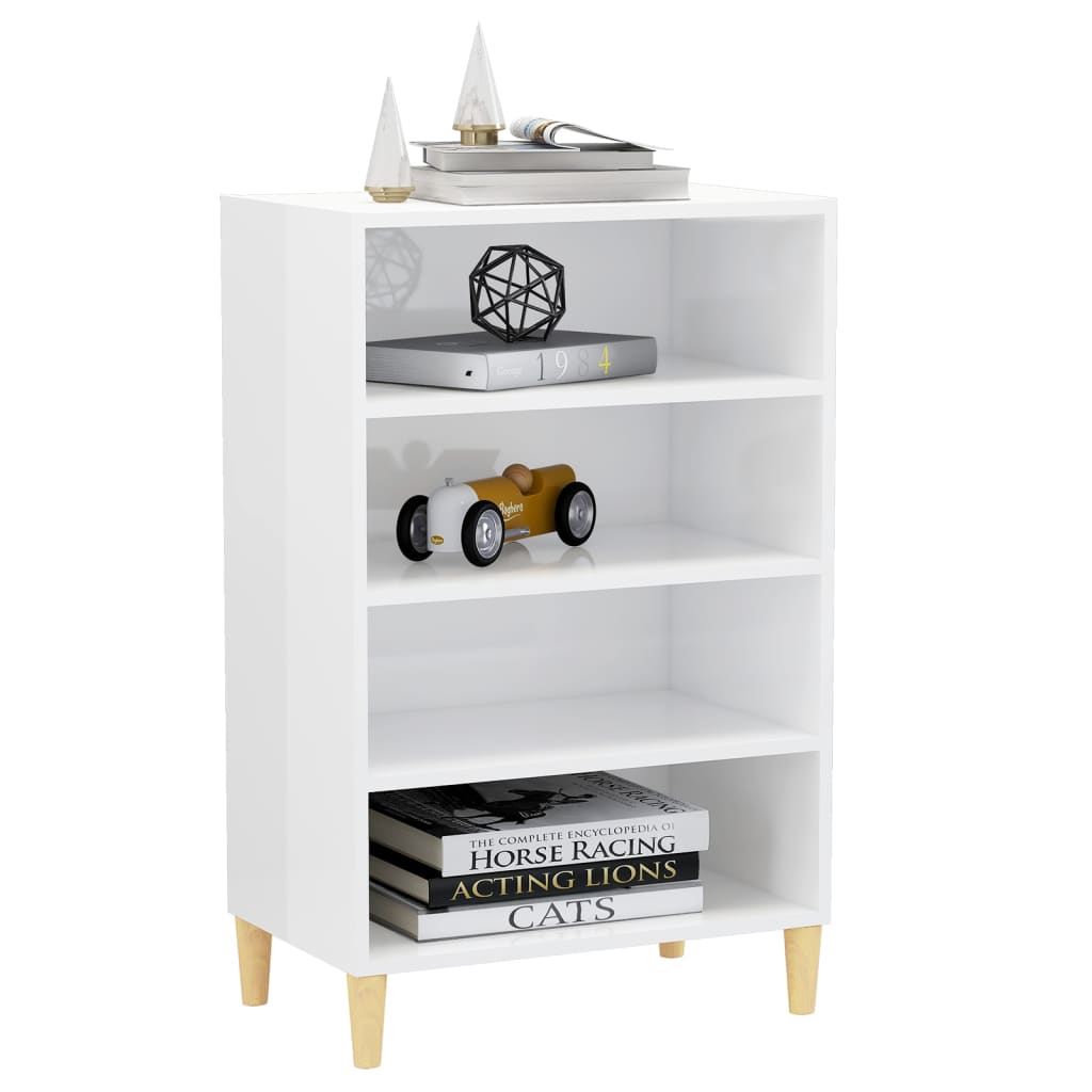 Credenza Bianco Lucido 57x35x90 cm in Truciolato - homemem39