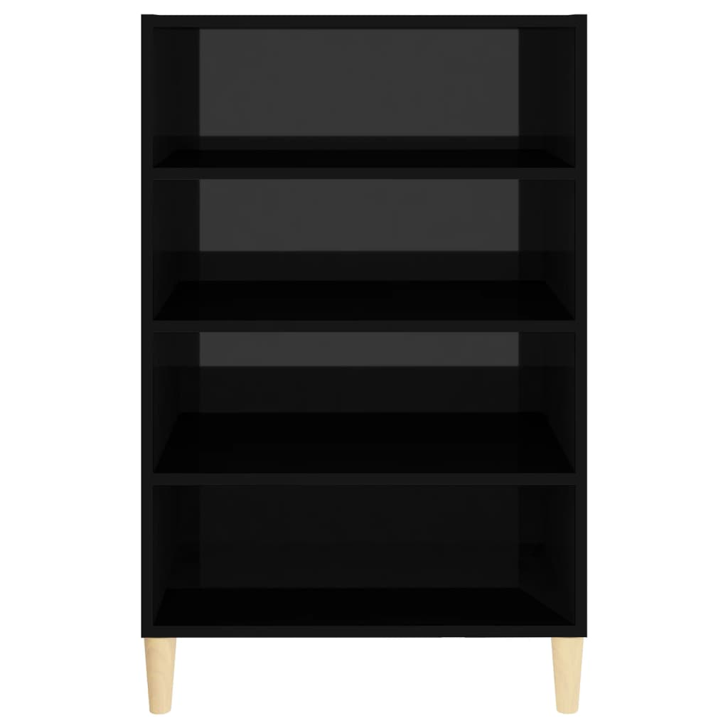 Credenza Nero Lucido 57x35x90 cm in Truciolato - homemem39