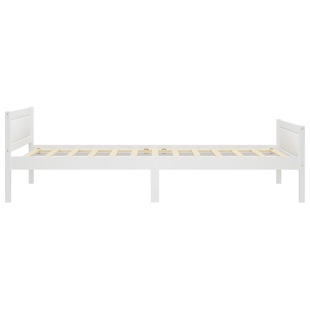 Giroletto Bianco in Legno Massello di Pino 90x200 cm - homemem39