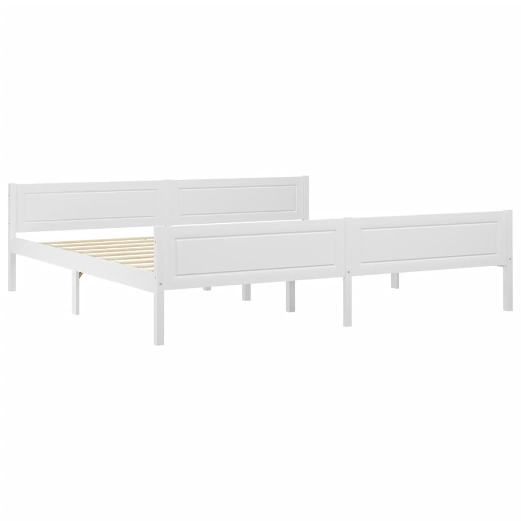 Giroletto Bianco in Legno Massello di Pino 200x200 cm - homemem39