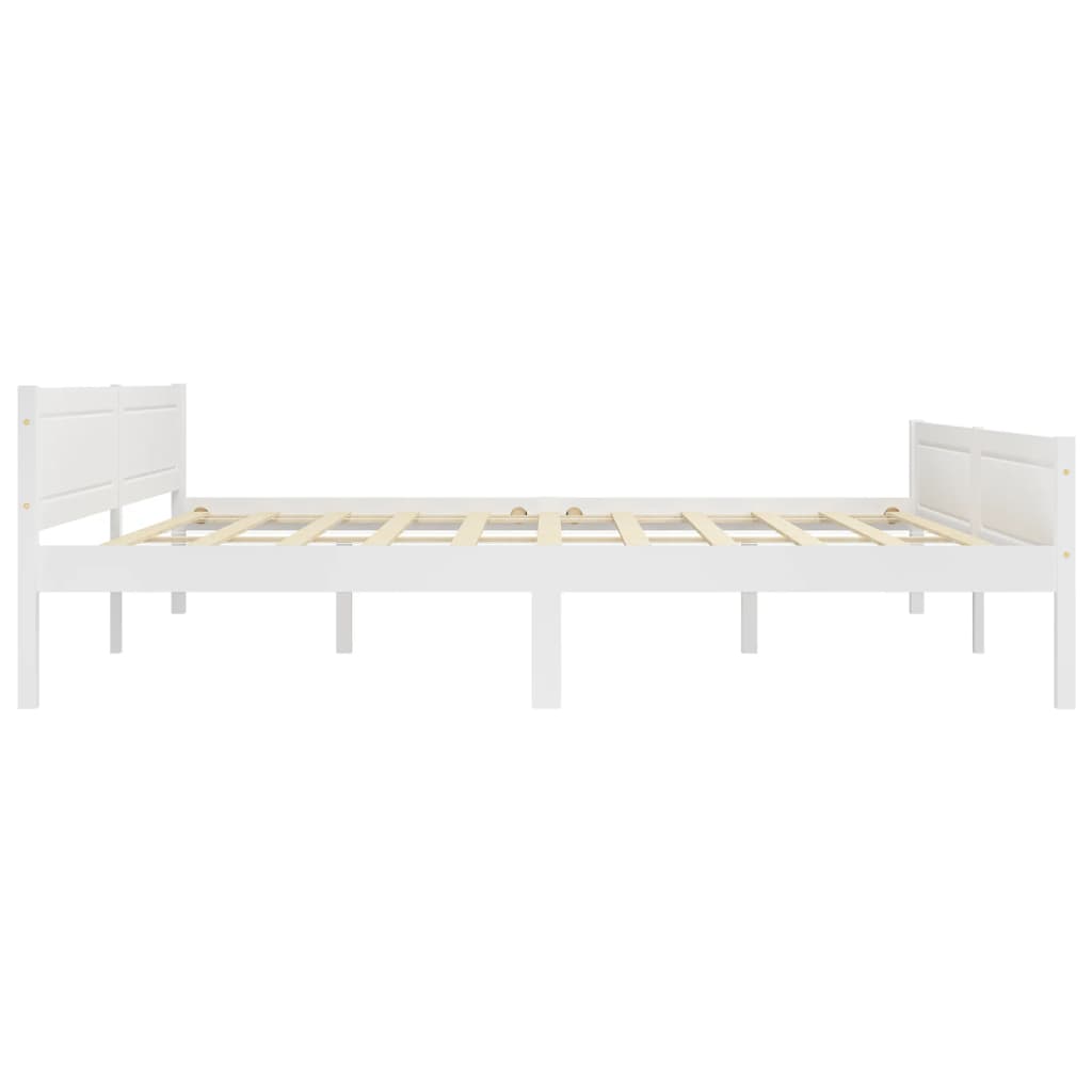 Giroletto Bianco in Legno Massello di Pino 200x200 cm - homemem39