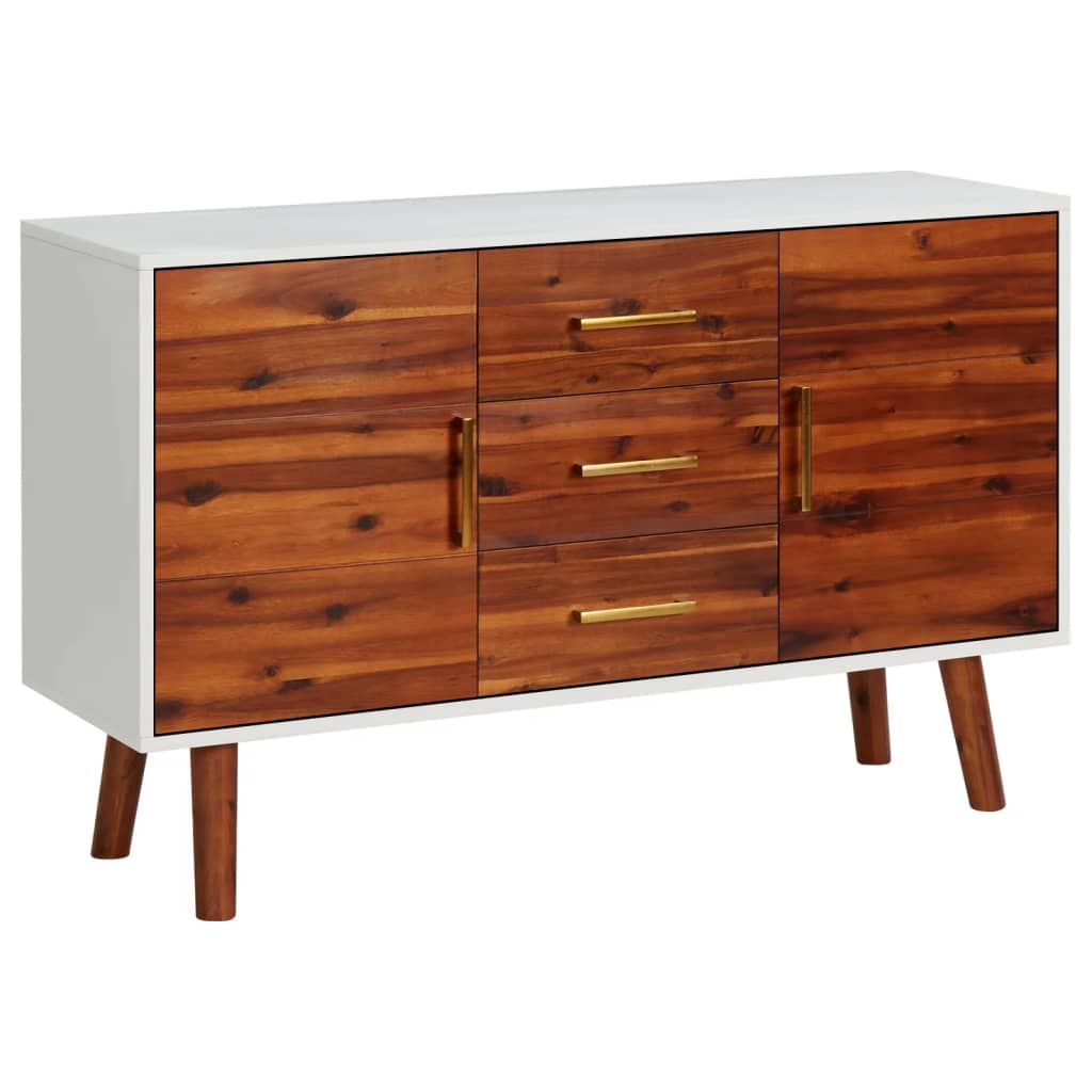 Credenza 110x35x70 cm in Legno Massello di Acacia e MDF - homemem39